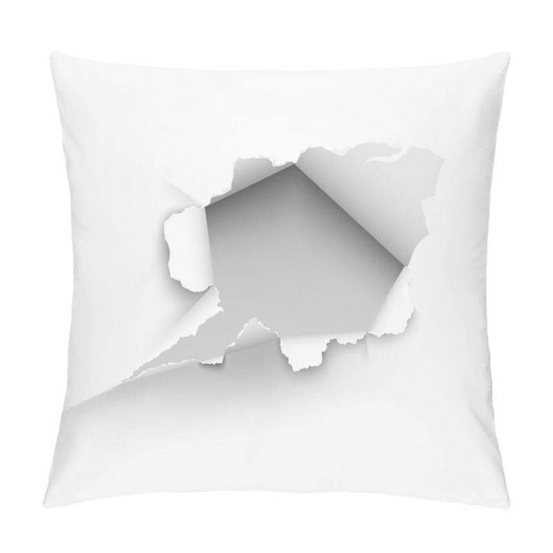 Personality  Ragged Hole Torn In Ripped Paper On Transparent Background Pillow Covers