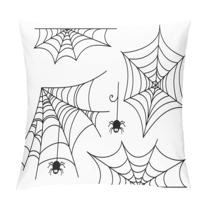 Personality  Spiderweb Vector Illustration Set Pillow Covers