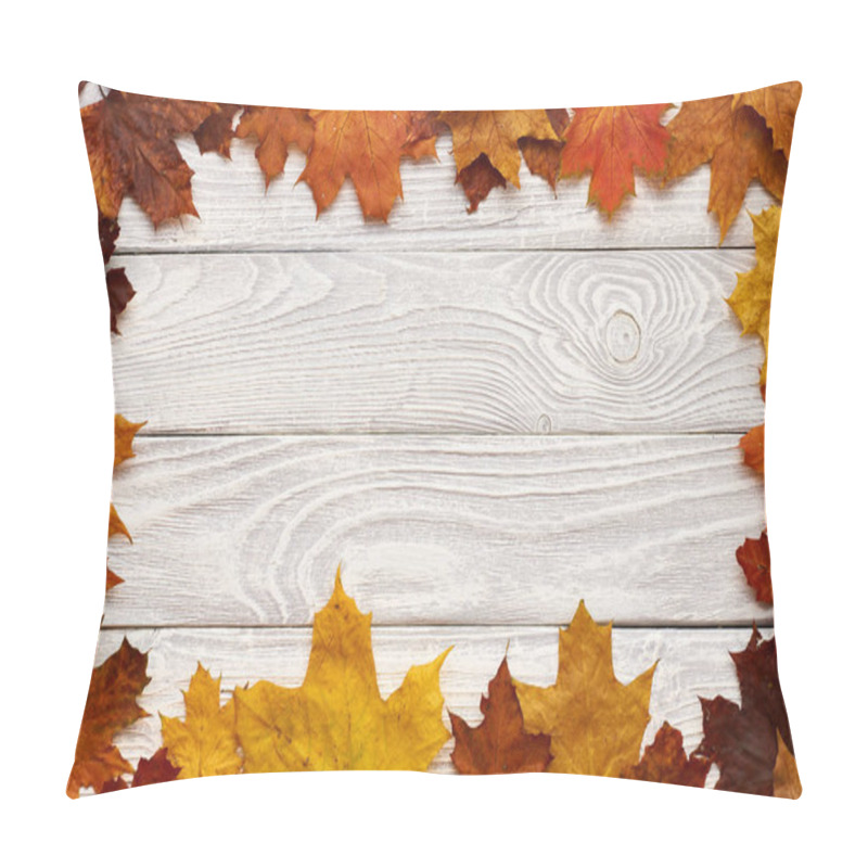 Personality  Wooden Planks With Autumn Leaves  Pillow Covers