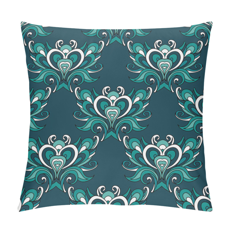 Personality  Damask Floral Seamless Vector Design Pillow Covers