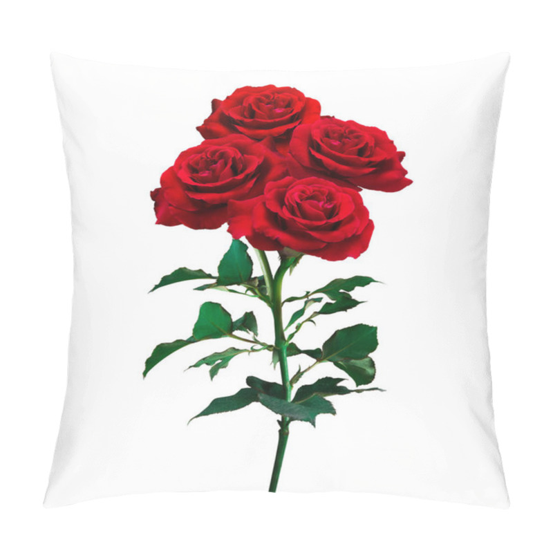 Personality  Red Roses Isolated On White Background With Clipping Path, For L Pillow Covers