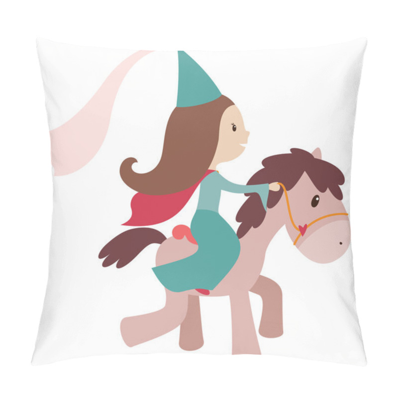 Personality  Princess On A Horse Pillow Covers