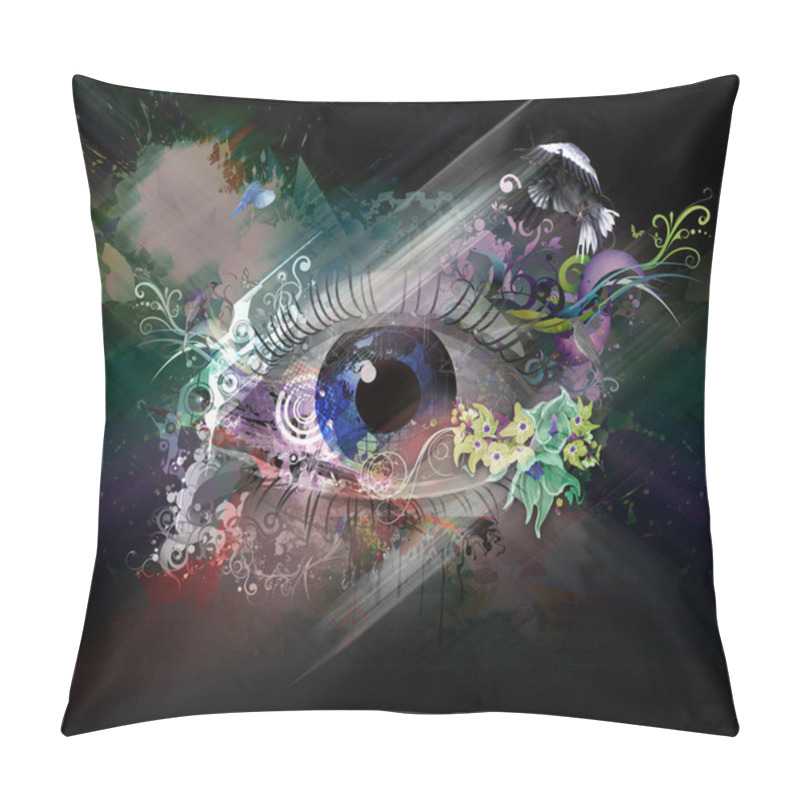 Personality  Eye Background Pillow Covers