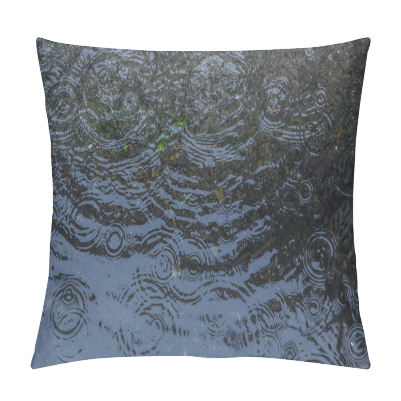 Personality  Rain Drops Falling In Pool Pillow Covers