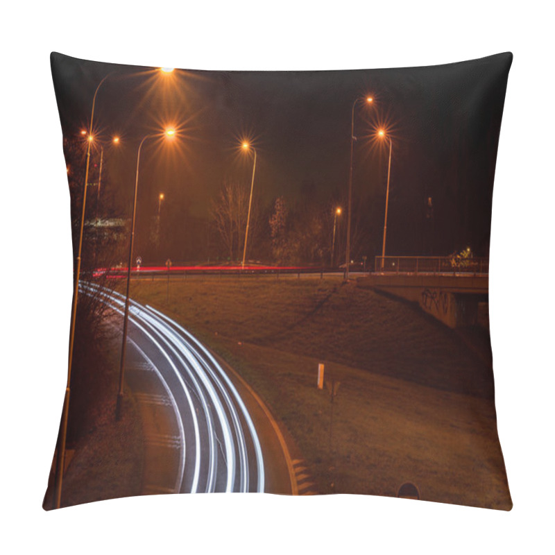 Personality  Fresh Cold Night In Streets Of South Bohemia City In Ceske Budejovice CZ 11 27 2024 Pillow Covers