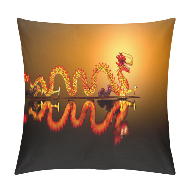 Personality  Chinese Dragon Lantern On Pond Pillow Covers