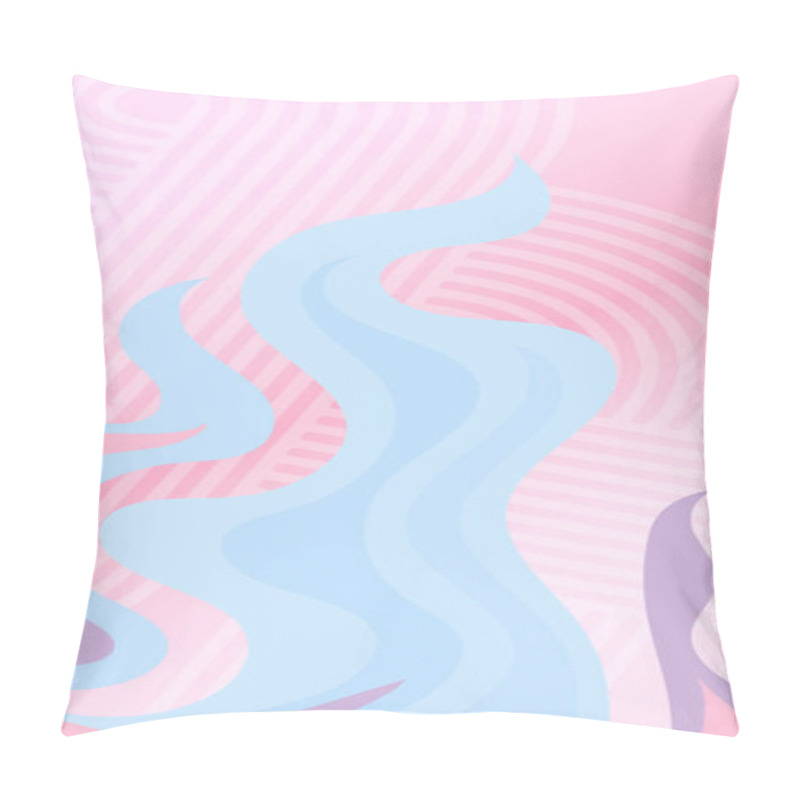 Personality  Abstract Background With Swirl Curly Ornament On Geometric Stripes Texture. Collage Of Stripes Texture With Decorative Curl Curves Shapes Ornament. Pillow Covers