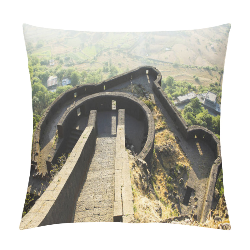 Personality  Lower Ramparts Of Lohagad Fort, Pune District, Maharashtra, India Pillow Covers