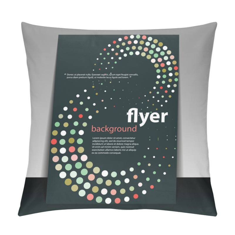 Personality  Flyer Or Cover Design With Dots Pillow Covers