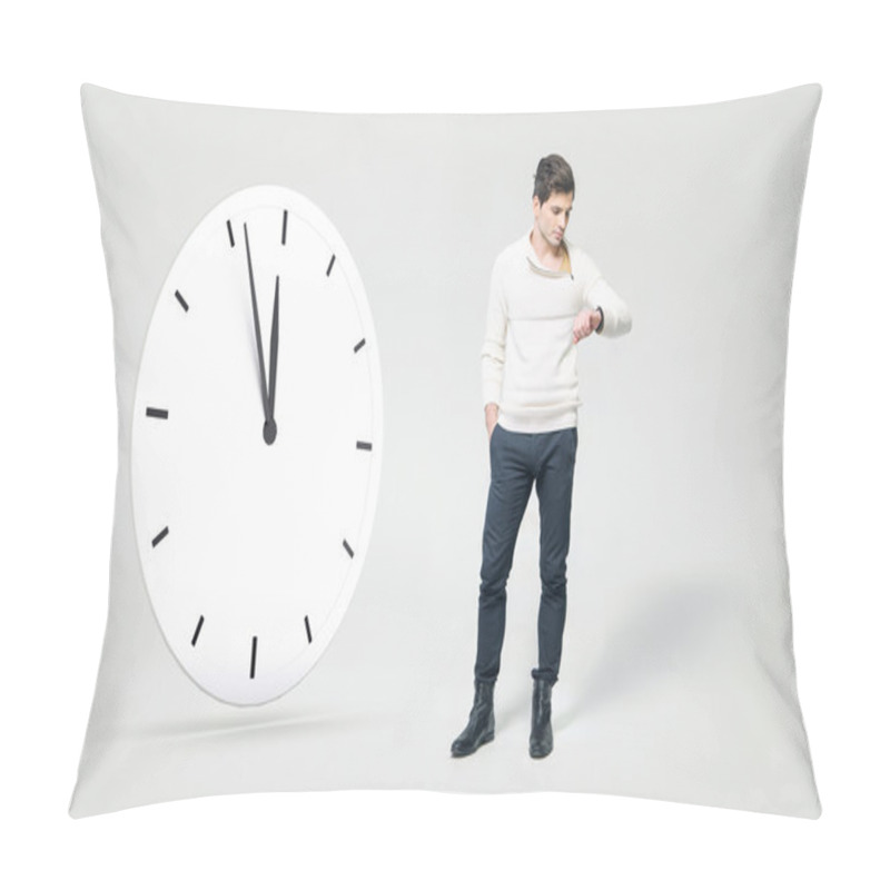 Personality  Young Man Waiting For Something Pillow Covers