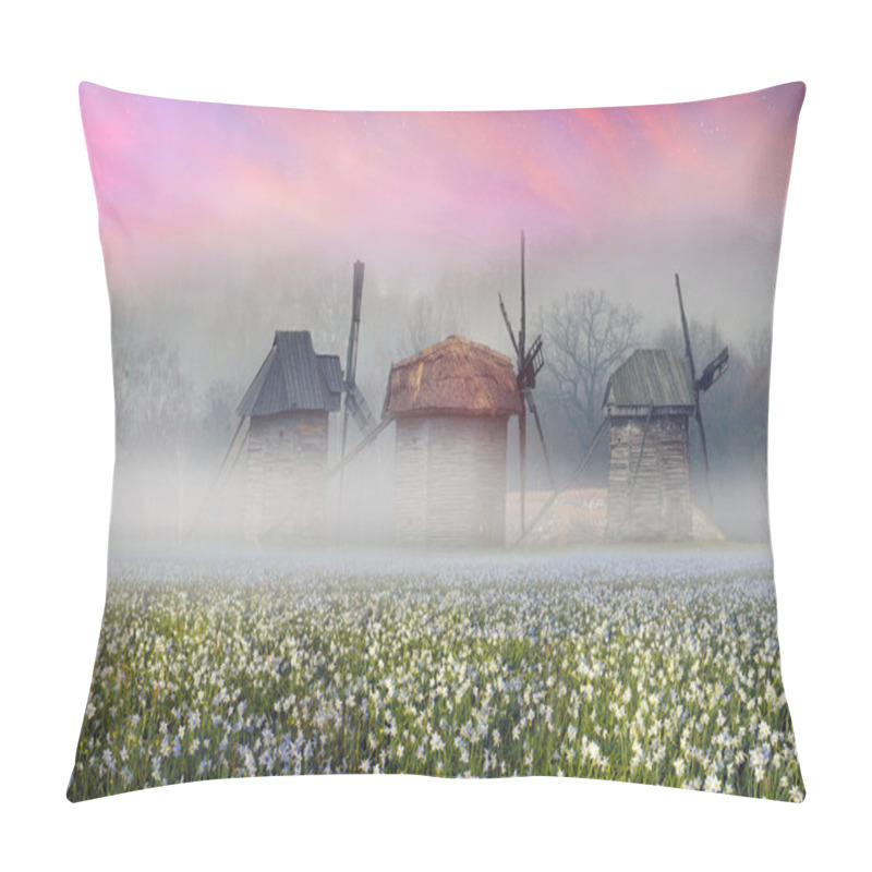 Personality  Wooden Windmills In Pirohovo Pillow Covers