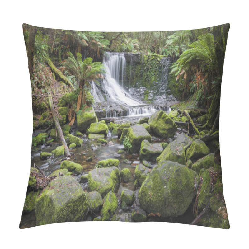 Personality  Russell Falls, Mount Field National Park, Tasmania, Australia Pillow Covers