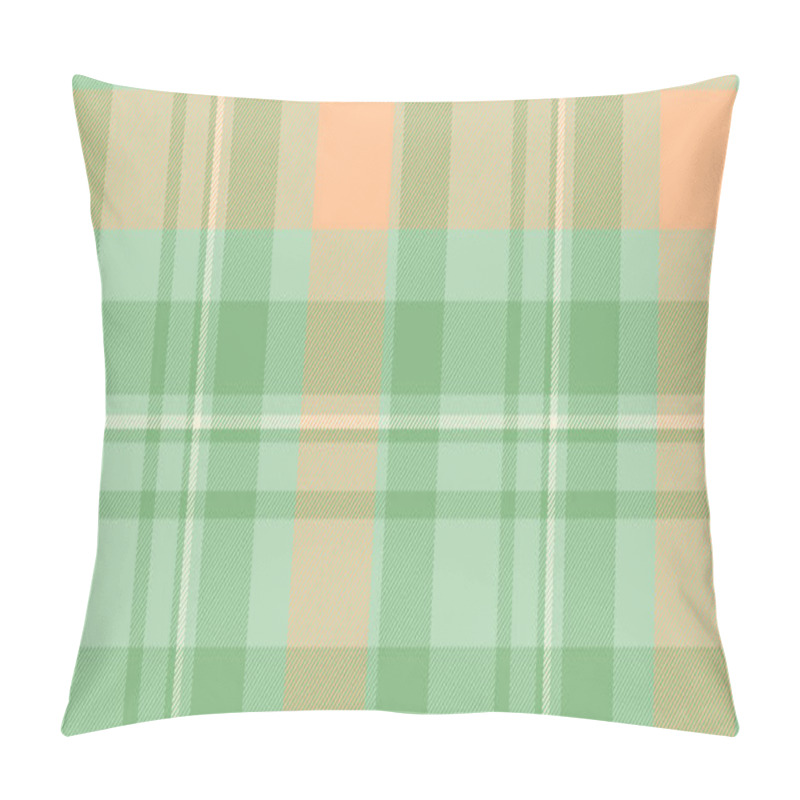 Personality  Soft Pastel Plaid Pattern In Green And Peach Tones.  Perfect For Textile Design, Website Backgrounds, Or Fashion Projects.  Subtle And Elegant, This Versatile Image Offers A Calming Aesthetic. Pillow Covers