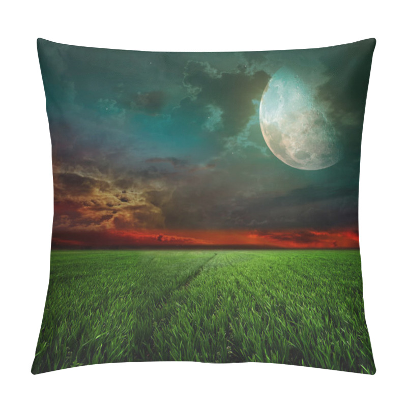 Personality  Rural Night With Moon Pillow Covers