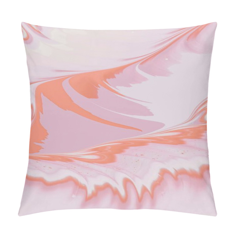 Personality  Fluid Abstract Background Featuring Soft Pink And Coral Swirls. Pillow Covers