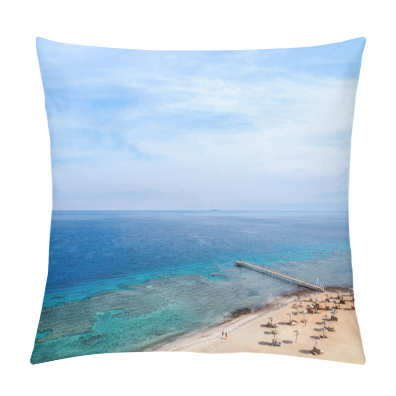 Personality  Top View Of The Gulf Of Aqaba And Coral Reefs Pillow Covers