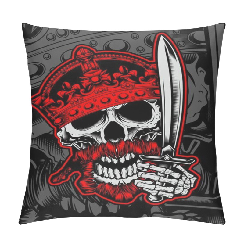 Personality  The King Wears A Crown And Holds A Sword. Pillow Covers