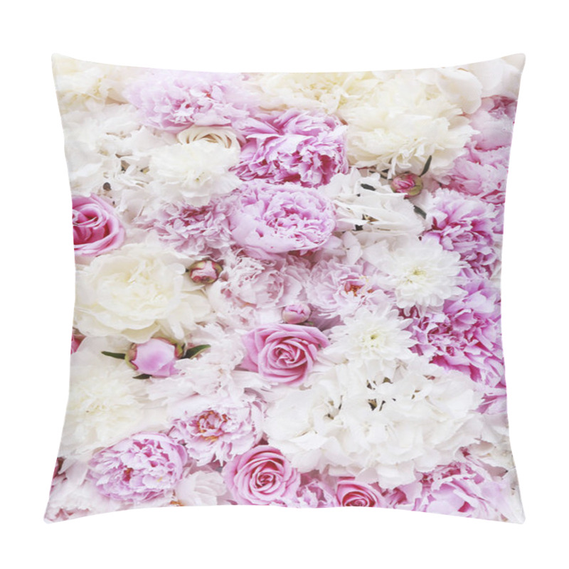 Personality  Flower Background With Peonies, Roses And Hortensias.  Pillow Covers