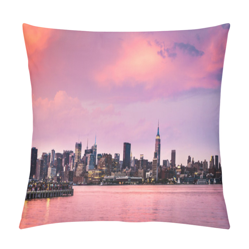 Personality  Purple Sunset Above Midtown Manhattan Pillow Covers