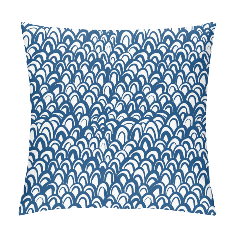 Personality  Nautical Pattern Inspired By Fish Skin In Blue Pillow Covers