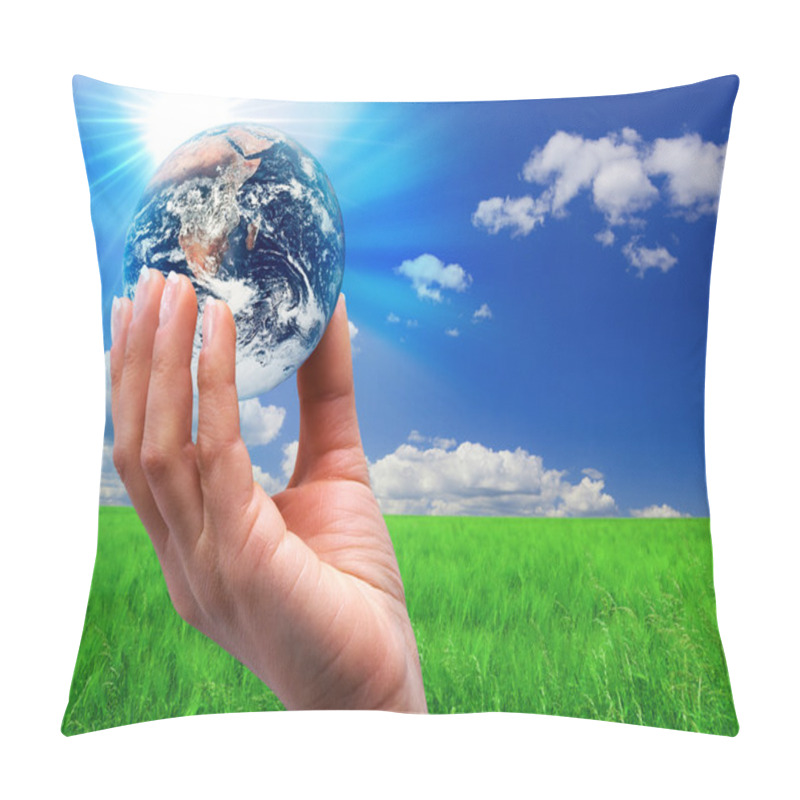 Personality  The World In One Hand Pillow Covers