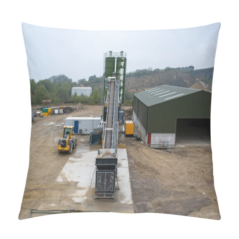 Personality  Horwich Lancashire UK April 2022 Quarry Machinery Rivington Pike Moorland Quarry Pillow Covers