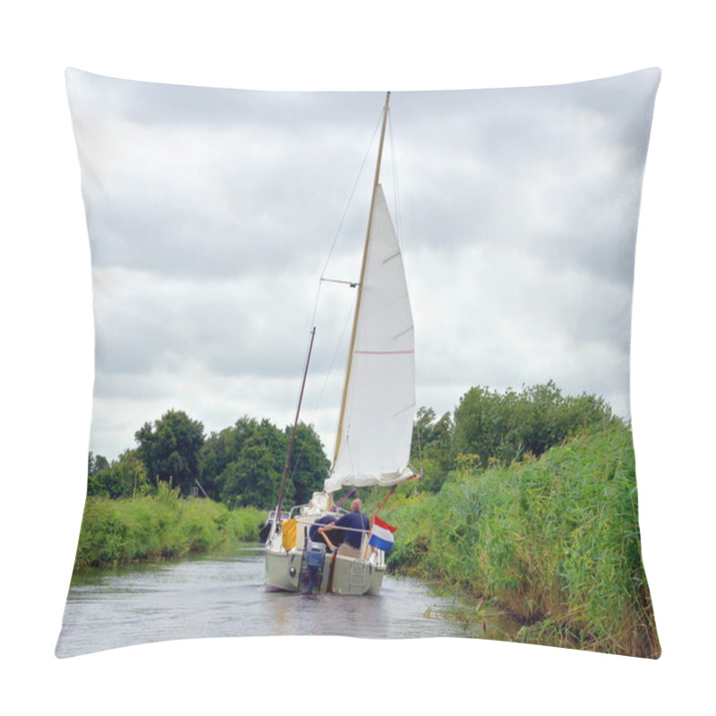 Personality  Sailboat On Canal In Netherlands Pillow Covers