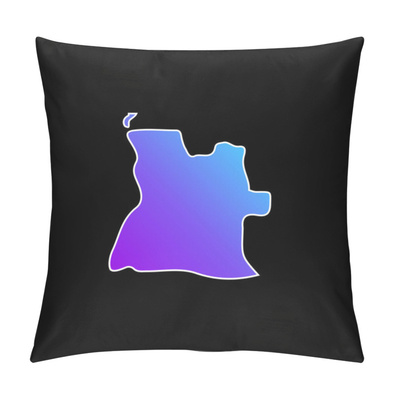 Personality  Angola Blue Gradient Vector Icon Pillow Covers