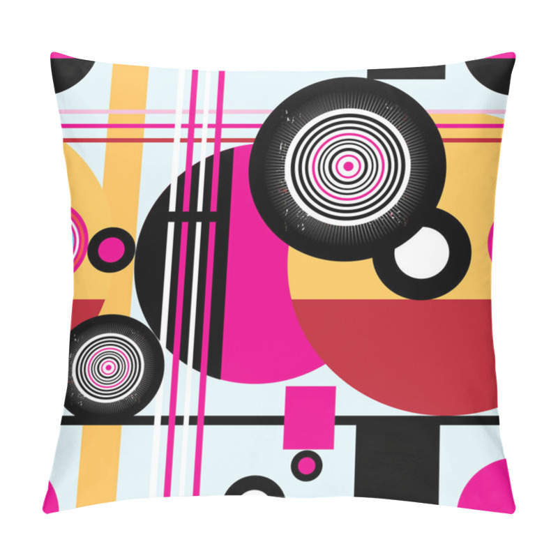 Personality  Seamless Graphic Pattern Of Geometric Circular Triangle Design Elements Pillow Covers