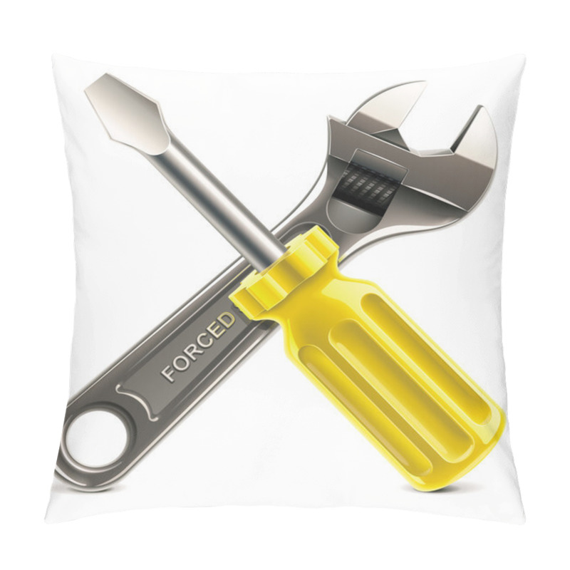 Personality  Vector Wrench And Screwdriver XXL Icon Pillow Covers