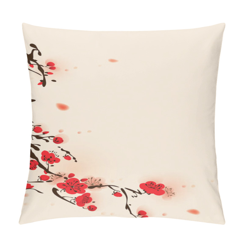 Personality  Blossoming Plum Branch Pillow Covers