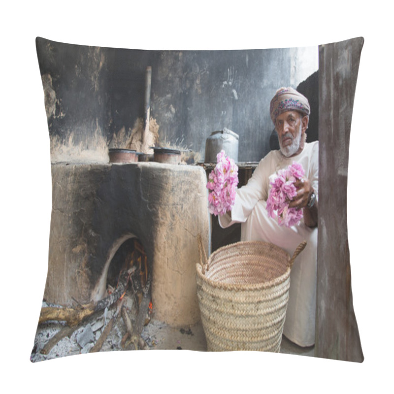 Personality  Omani Man Holding Rose Petals Pillow Covers