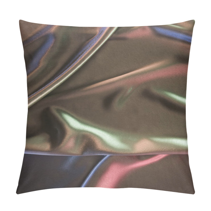 Personality  Green And Pink Shiny Satin Fabric Background Pillow Covers