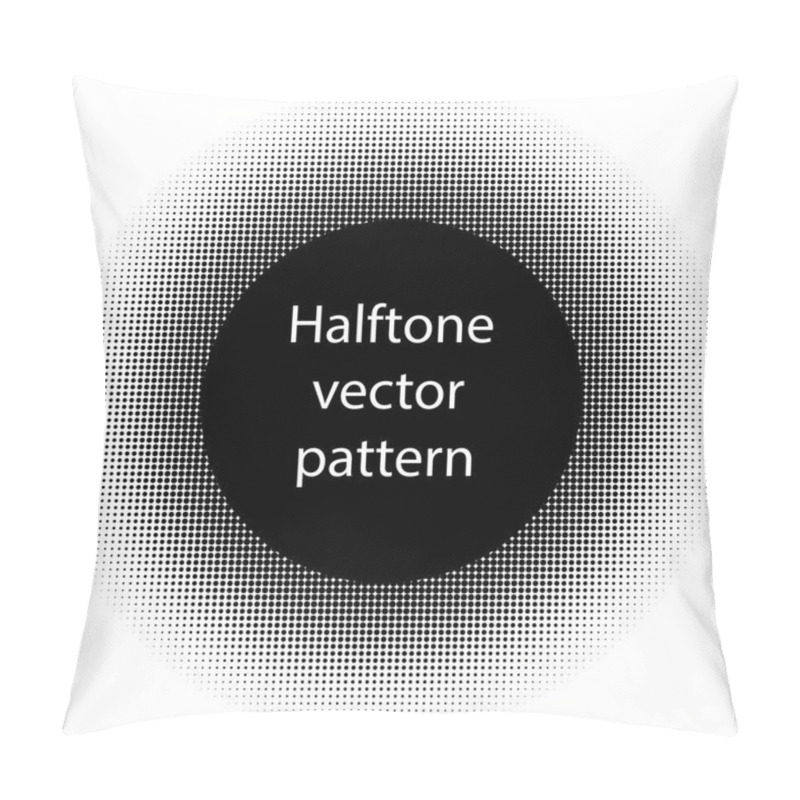 Personality  Halftone Circles, Halftone Dot Pattern Vector Picture Pillow Covers