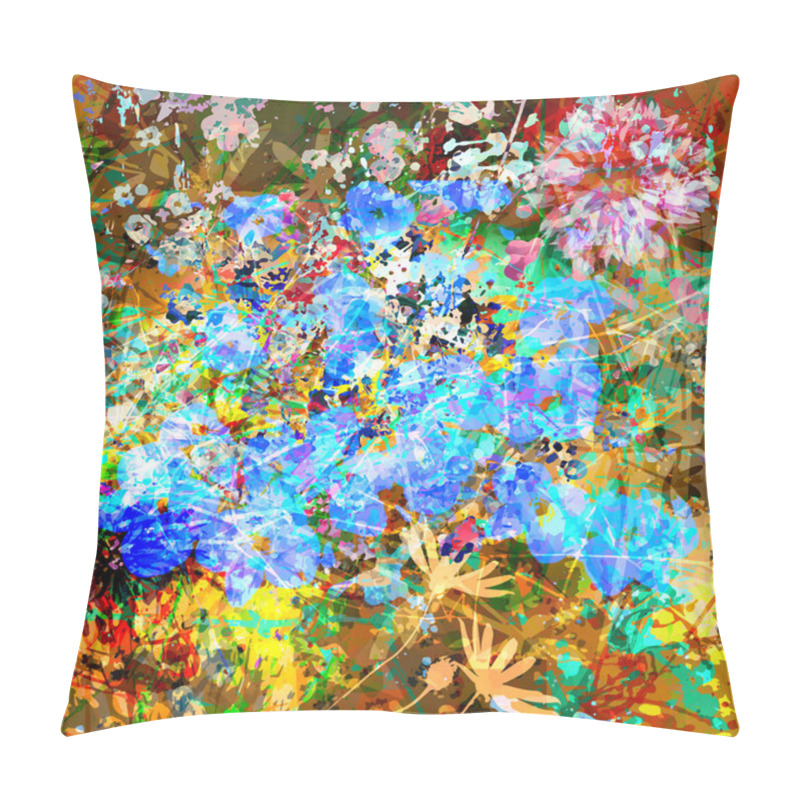 Personality  Floral  Abstract Grunge Background Pillow Covers