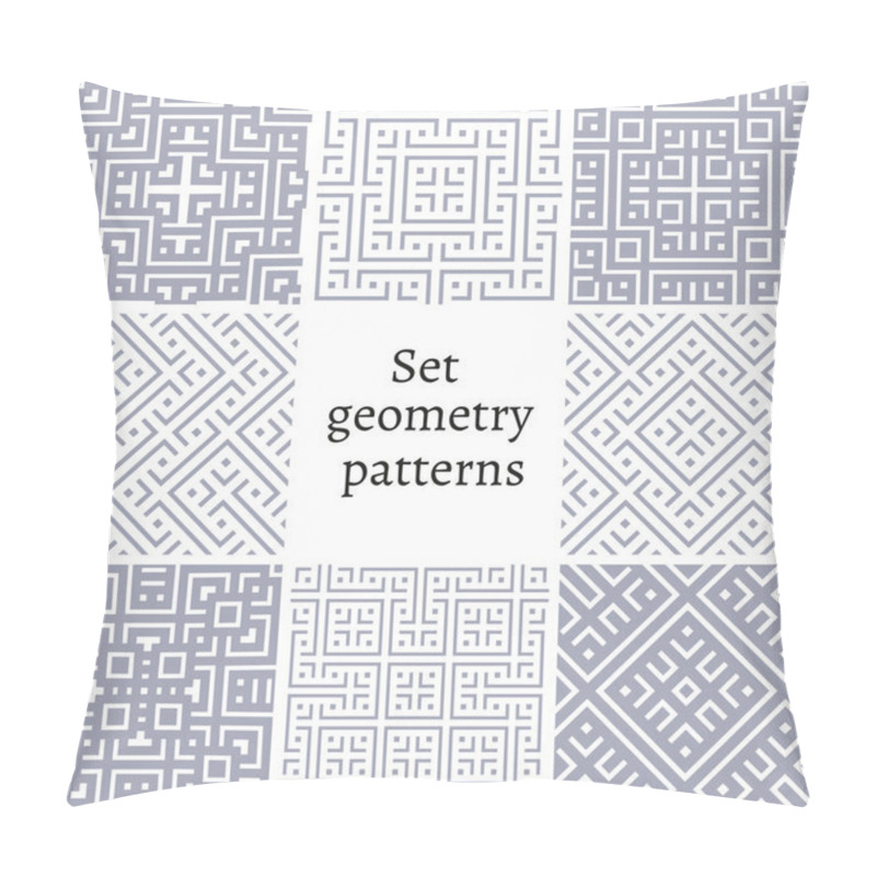 Personality  Set Of Ornamental Patterns For Backgrounds And Textures Pillow Covers