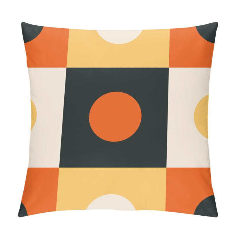 Personality  Trendy Minimalist Seamless Pattern With Abstract Creative Geometric Composition Pillow Covers