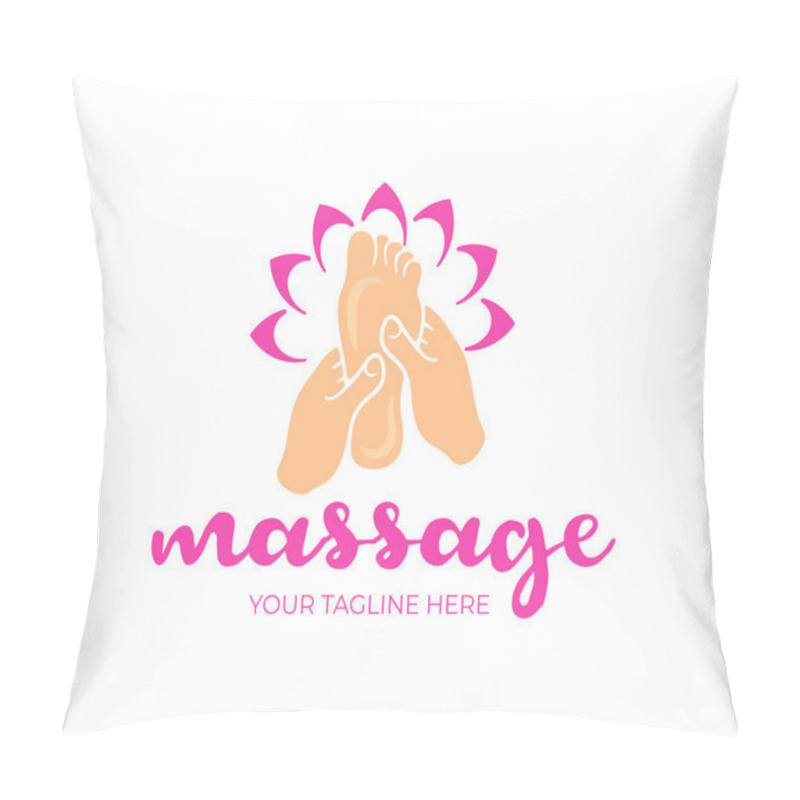 Personality  Foot Reflexology, Massage Therapy And Ankle Foot Care, Logo Design. Healthcare, Medical And Medicine, Vector Design And Illustration Pillow Covers