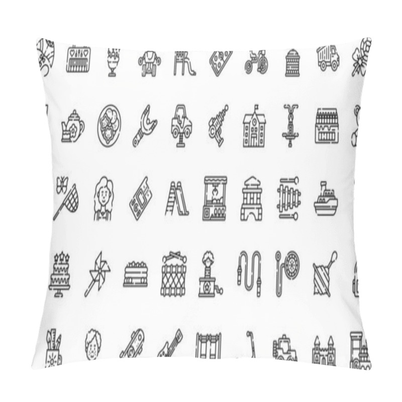 Personality  Children Icons High-Quality Vector Icons Collection With Editable Stroke. Ideal For Professional And Creative Projects. Pillow Covers