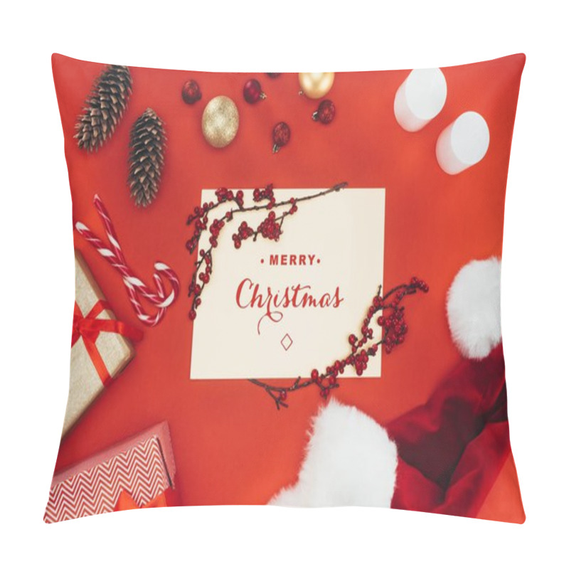 Personality  Merry Christmas Greeting Card Pillow Covers