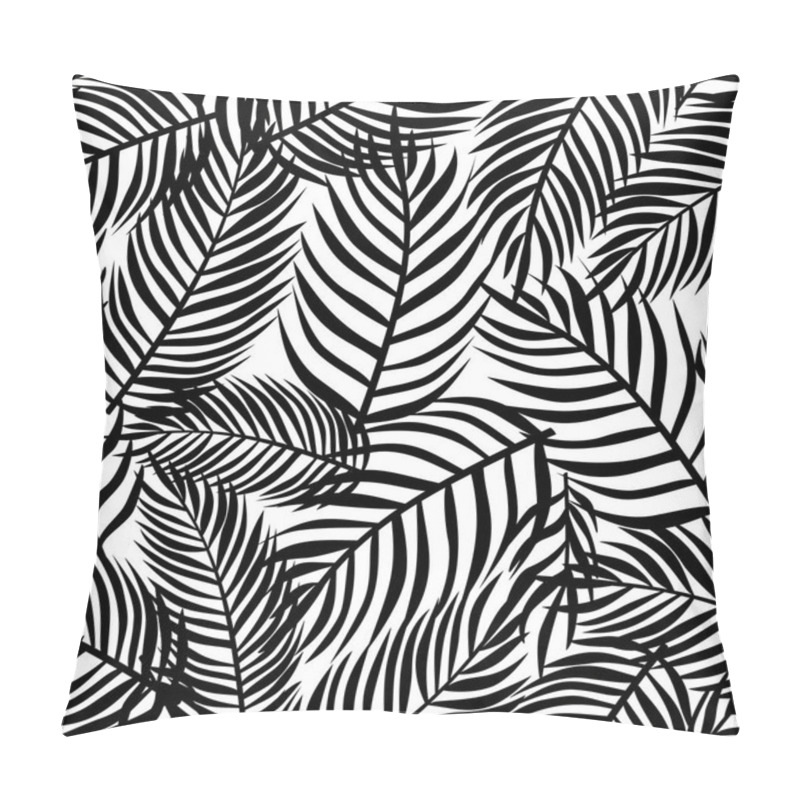 Personality  Tropical Pattern, Vector Floral Background. Palm Leaves Seamless Pattern Pillow Covers