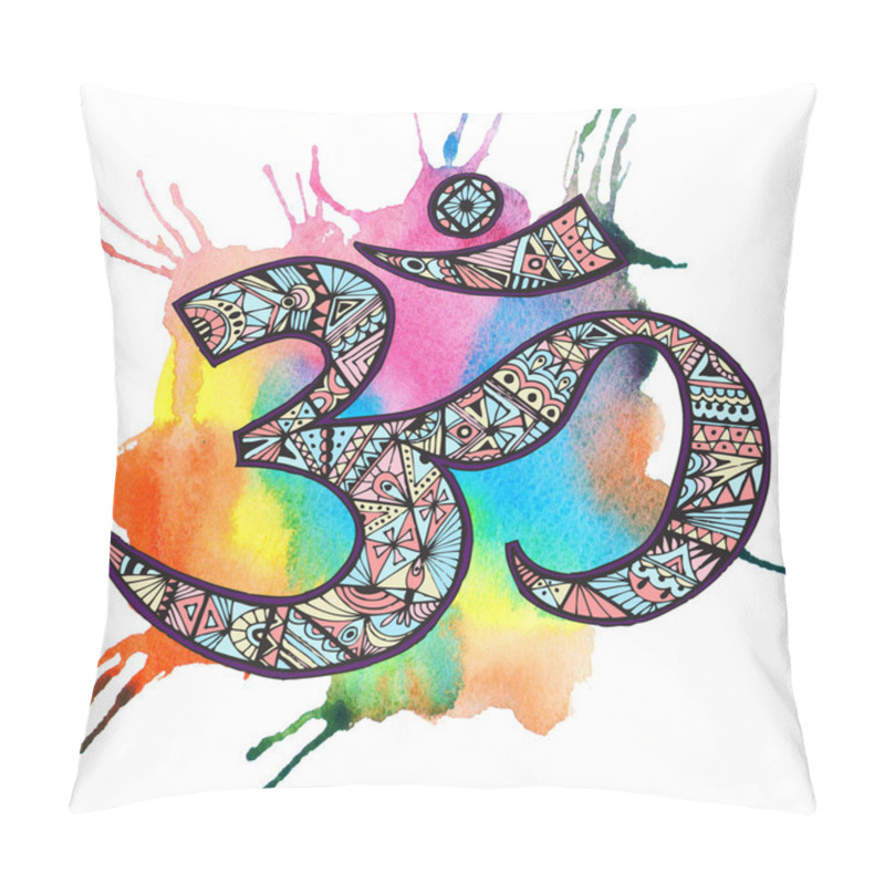 Personality  Ohm. Om Aum Symbol. Pillow Covers