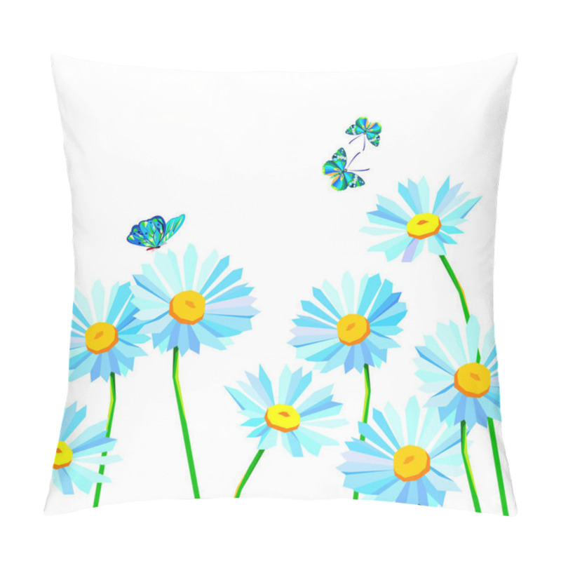 Personality  Flower Vector Floral Summer Chamomile, Butterfly, Insect Pillow Covers