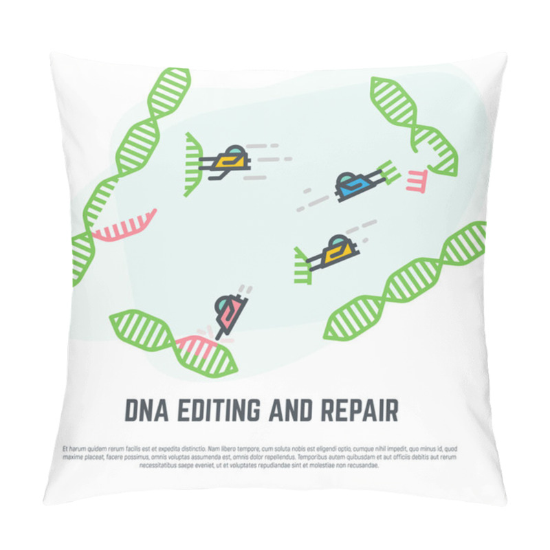 Personality  DNA Editing Nano Bots Pillow Covers