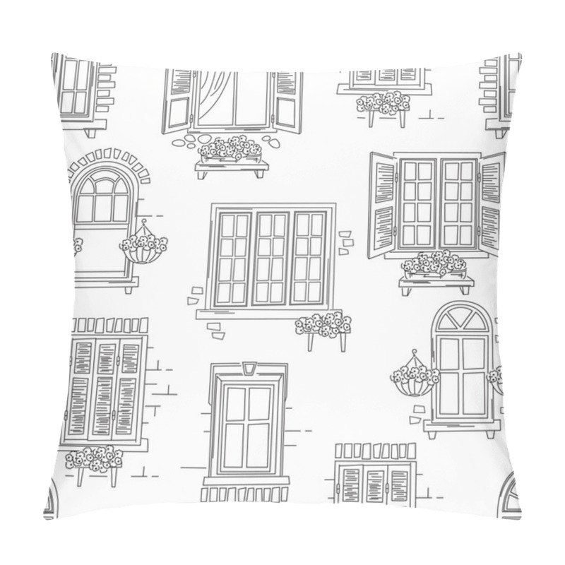 Personality  Retro Windows Pattern. Pillow Covers