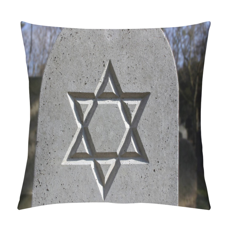 Personality  Grave Stone With Star Of David Pillow Covers