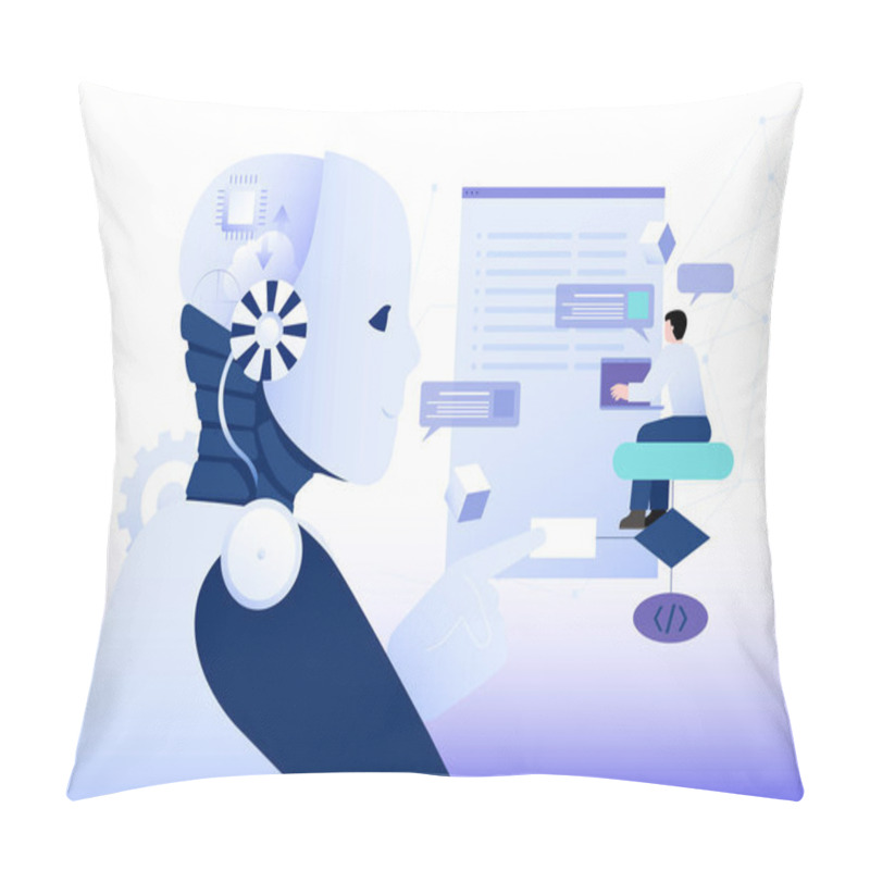 Personality  AI Artificial Intelligence Robot Programming Pillow Covers