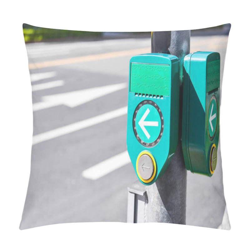 Personality  Push Button To Cross Road With Braille Code Pillow Covers