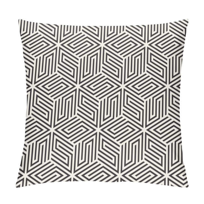 Personality  Vector Seamless Pattern. Modern Stylish Abstract Texture. Repeating Geometric Tiles From Striped Element Pillow Covers