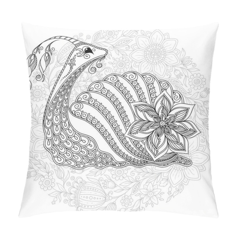 Personality  Illustration Of A Snail. Pillow Covers